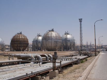 Instalaciones de la refinería de la empresa Jordan Petroleum.