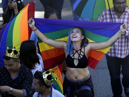 Marcha del orgullo gay, en Puebla.