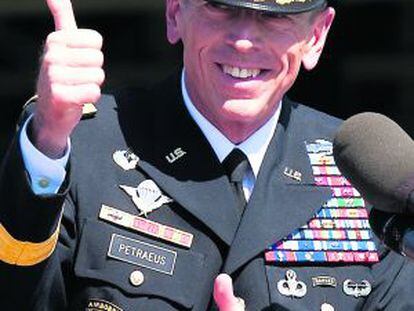 El general Petraeus, durante un discurso para las Fuerzas Armadas estadounidenses, en agosto de 2011.