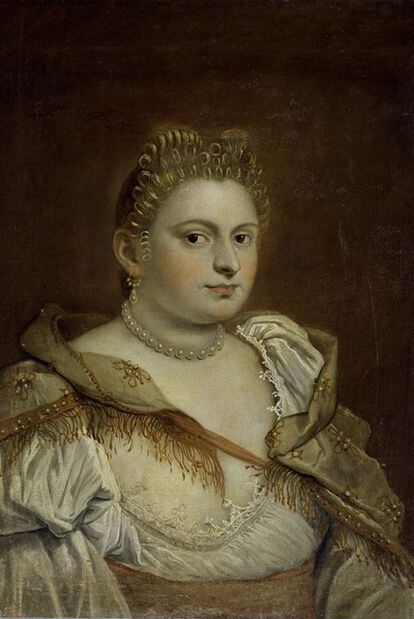 <i>Dama veneciana,</i> supuesto autorretrato de Marietta Robusti, La Tintoretta (Venecia, 1554-1590).