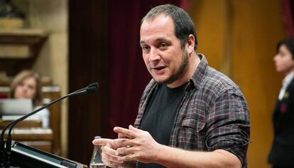 L'exdiputat de la CUP David Fernàndez al Parlament.