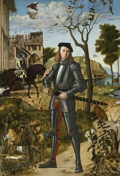 'Young Knight in a Landscape', by Vittore Carpaccio.