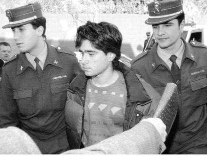 Andrés Rabadán Escobar, detenido por la Guardia Civil, el 8 de febrero de 1994.