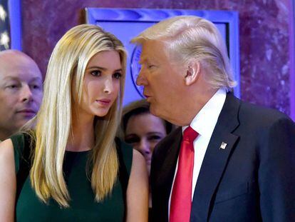 El presidente Trump con su hija Ivanka. 