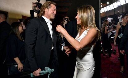Brad Pitt y Jennifer Aniston, en los premios SAG.