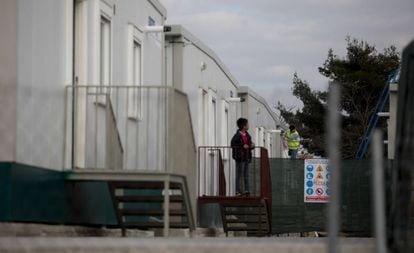 Centro de emergencia habitacional para refugiados en Madrid, este martes.