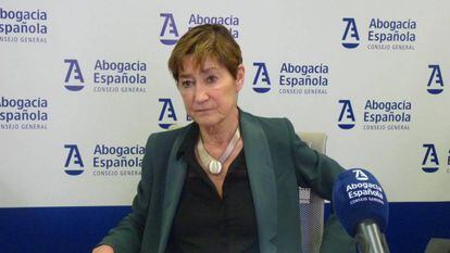 Victoria Ortega, presidenta del Consejo General de la Abogacía Española (CGAE) en una foto de archivo.