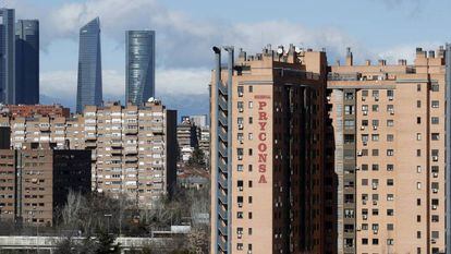 Priconsa, torres Castellana y viviendas en Madrid.