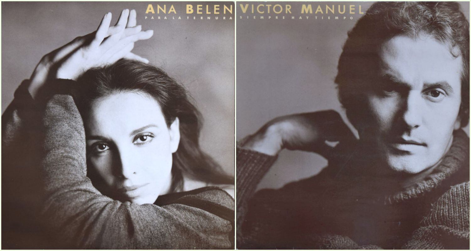 Portada del disco 'Para la ternura siempre hay tiempo' (1984), de Ana Belén y Víctor Manuel.