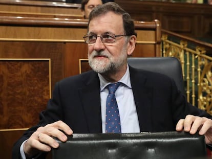 Mariano Rajoy, este mi&eacute;rcoles en el Congreso.