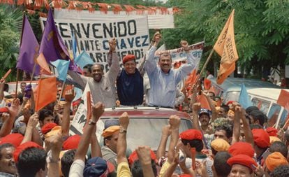 Hugo Chávez, en la campaña electoral venezolana de 1998.