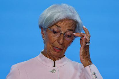 Christine Lagarde, en rueda de prensa tras el Consejo de Gobierno del BCE del 14 de septiembre