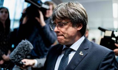 Carles Puigdemont, este lunes en Bruselas.