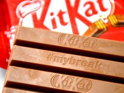  Imagen de una barra de chocolate KitKat de Nestle.