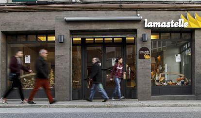 Panader&iacute;a de Hornos Lamastelle en el centro de A Coru&ntilde;a.