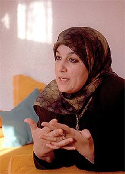 Nadia Yassin, portavoz del movimiento Justicia y Caridad.
