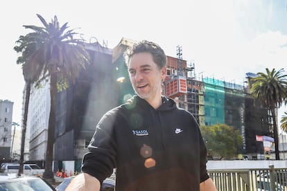 Pau Gasol, el lunes, en el centro de Los Ángeles, hizo un acto de su fundación. 