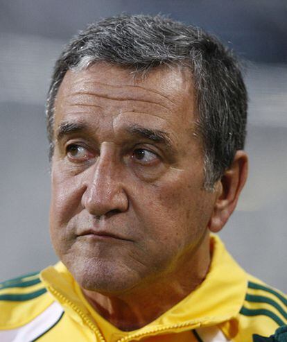 El seleccionador de Sudáfrica Carlos Alberto Parreira.