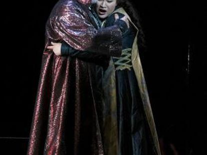 Pl&aacute;cido Domingo, durante el ensayo de la &oacute;pera de Verdi &#039;Simon Boccanegra&#039;. 