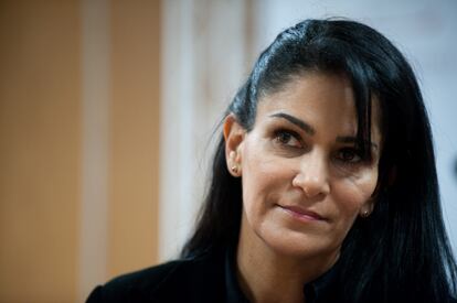 Lydia Cacho, en conferencia de prensa en 2011.