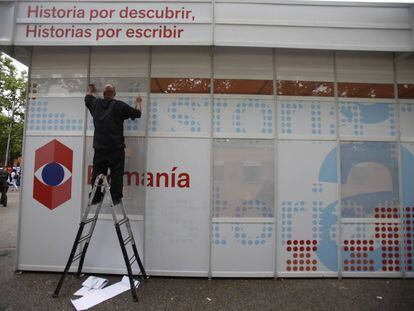 Pabellón de Rumanía en la Feria del Libro de Madrid.