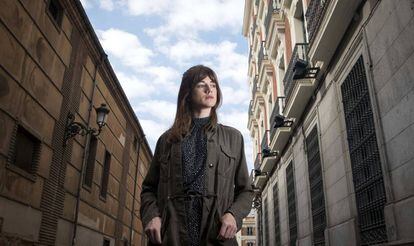 La cantante María Rodés, antes de la entrevista en Madrid.