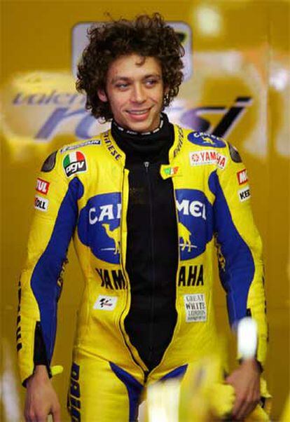Rossi, tras un entrenamiento este año en el circuito de Montmeló.