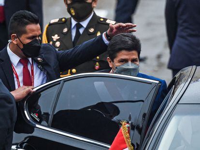 El presidente de Perú, Pedro Castillo, este jueves en Lima.