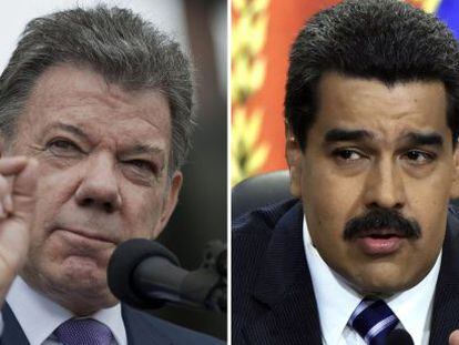 Juan Manuel Santos y Nicolás Maduro.