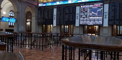 Imagen del interior de la Bolsa española.