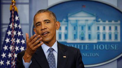 Barack Obama en su &uacute;ltima rueda de prensa.