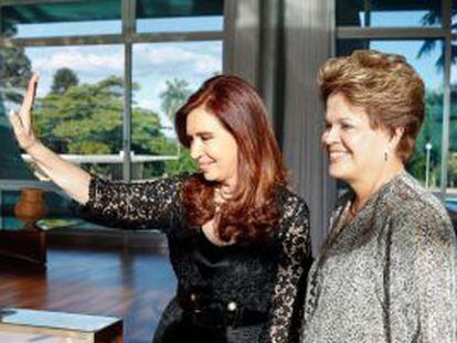 Cristina Fernández y Dilma Rousseff. Cortesía Blog de Plan Alto.