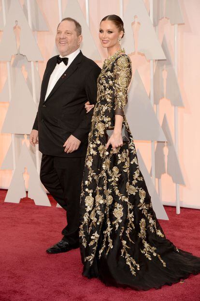 El productor Harvey Weinstein i la dissenyadora Georgina Chapman.