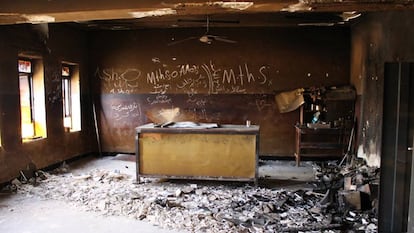 Una escuela destruida en Irak por un bombardeo.