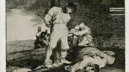 Primera edición de 'Desastres de la guerra 15': 'Y no hay remedio', de Francisco de Goya (h. 1810-1814).