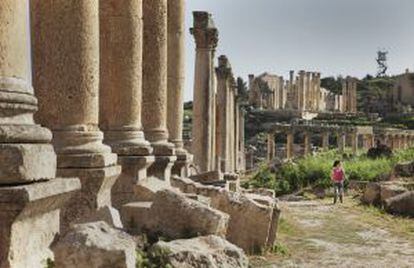 Ruinas de la antigua ciudad de Jerash, en Jordania.