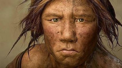 Recreación de una mujer neandertal.