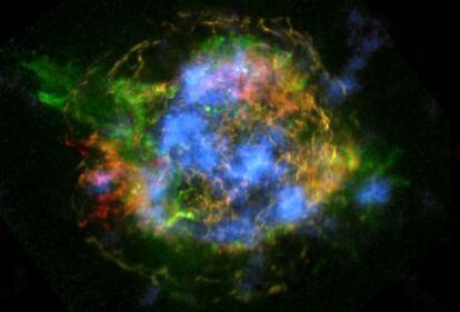 Imagen de la supernova Casiopea A tomada por el telescopio de rayos X &#039;NutSTAR&#039;.
 
 