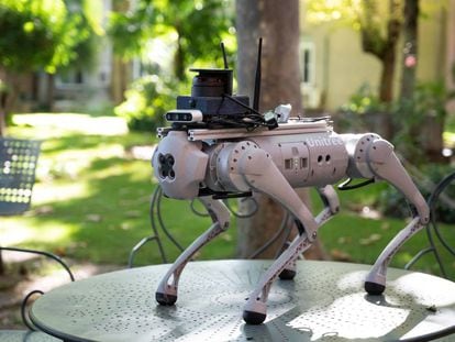El perro robótico Tefi, creado por investigadores del CSIC