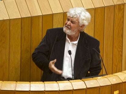 Xosé Manuel Beiras, durante el debate sobre el estado de la autonomía