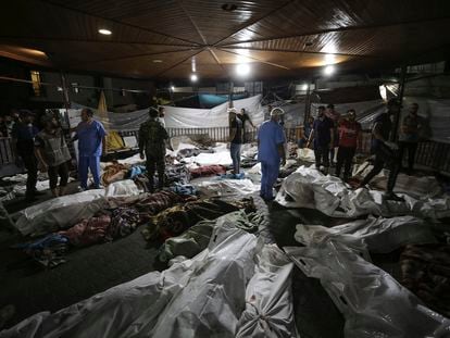Bombardeo en un hospital de Gaza, la noche del martes