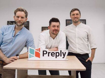 Kirill Bigai, Serge Lukyanov y Dmytro Voloshyn, fundadores de Preply.
