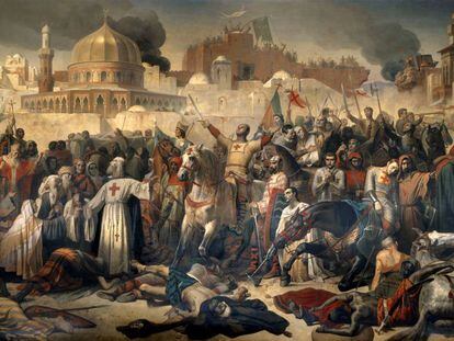 Obra del pintor francés Emile Signol que refleja la conquista de Jerusalén
por los cruzados en 1099. LEEMAGE / CORBIS / GETTY