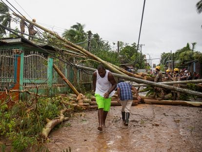 Destrozos del huracán 'Julia' en la costa Caribe de Nicaragua, este domingo.