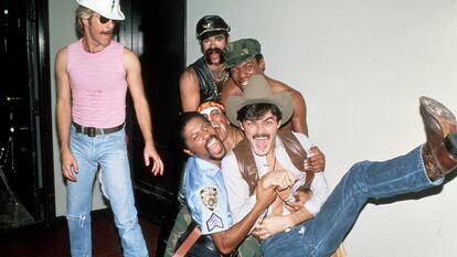 El grupo Village People, fotografiado en 1979 en Nueva York.