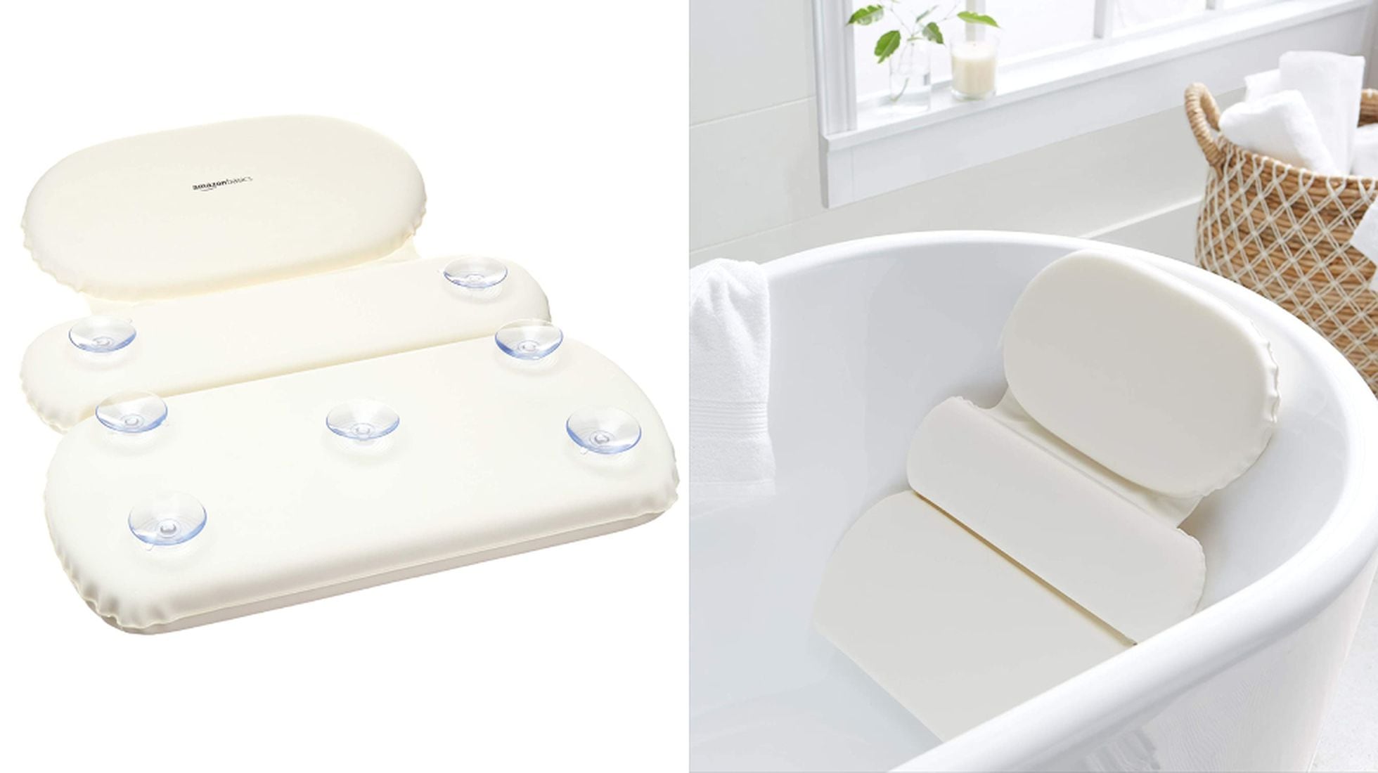 Lujosa almohada de baño para bañera - Almohada de baño ergonómica para  soporte de cuello y espalda - Almohada de bañera para una comodidad limpia  - Malla acolchada 3D transpirable - Tecnología