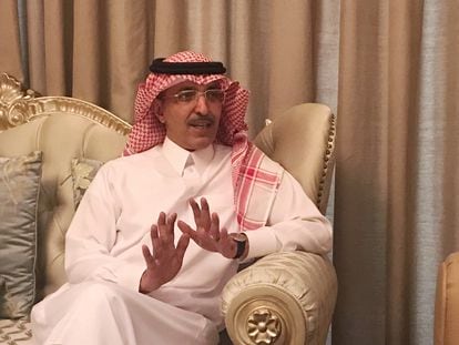 El ministro de Finanzas de Arabia Saudí, Mohamed al Jadaan, durante una entrevista el año pasado.