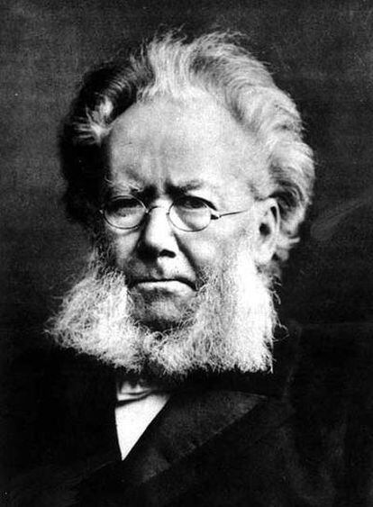 Retrato del dramaturgo Henrik Ibsen (1828-1906).