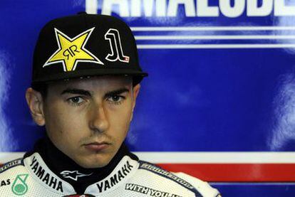 Jorge Lorenzo, ayer en el circuito de Estoril.