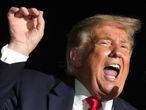 President Donald Trump delivers remarks at a campaign rally at Orlando-Sanford International Airport in on Monday, October 12, 2020 in Sanford, FL, USA. Photo by Joe Burbank/Orlando Sentinel/TNS/ABACAPRESS.COM *** Local Caption *** .